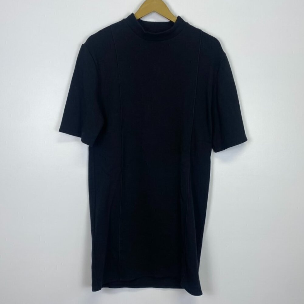 Zara Black Knit Sweatshirt Dress